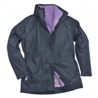 PARKA SRA IMPERM. AZUL ESCURA C/ POLAR ROXO S571